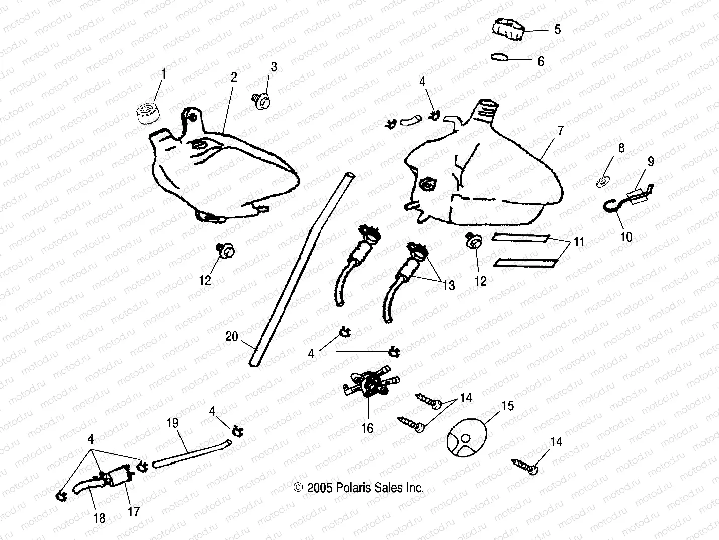 OIL TANK/FUEL TANK - A06FA09CA/CB/CC (4999202309920230B07) | OIL TANK/FUEL TANK - A06FA09CA/CB/CC (4999202309920230B07)