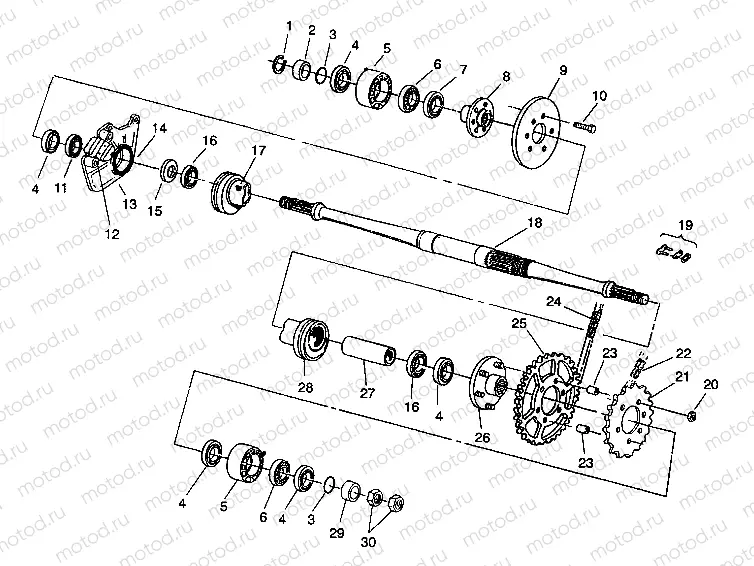 OMIDDLE DRIVE ASSEMBLY 6X6 350L W938739 (4924062406024A) | OMIDDLE DRIVE ASSEMBLY 6X6 350L W938739 (4924062406024A)