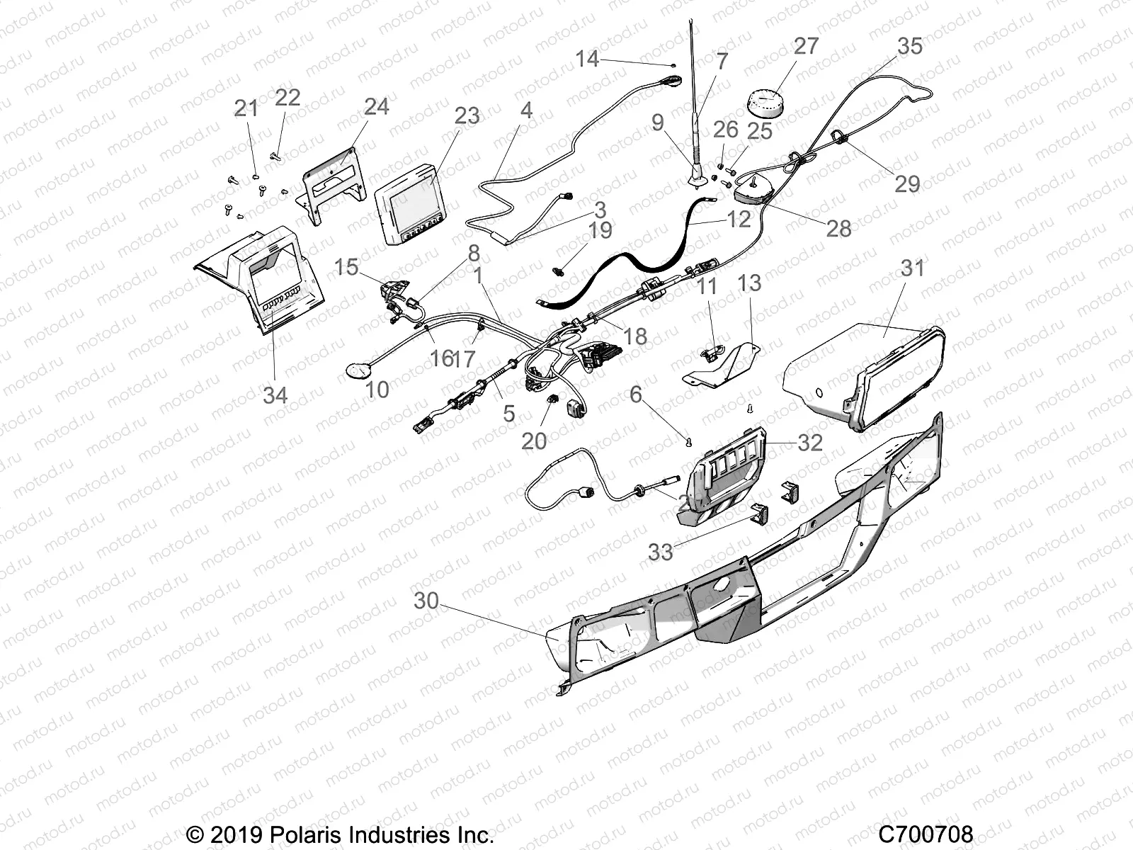 OPT | OPT, DASH, RIDE COMMAND PREM COMPONENTS, STORAGE SPEAKER, BIN AND CONTROL PANEL  - R20RRB99A/B (C700708)