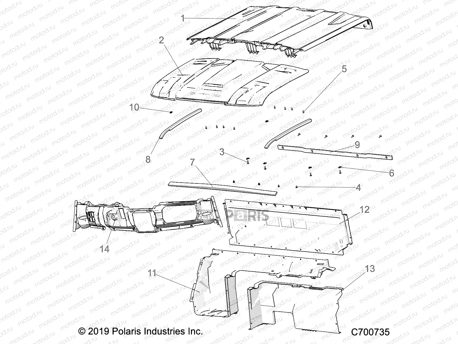 OPT ROOF SPORT | OPT ROOF SPORT, REAR CLOSE, COVER, AND DASH - R20RSB99/A/B (C700735