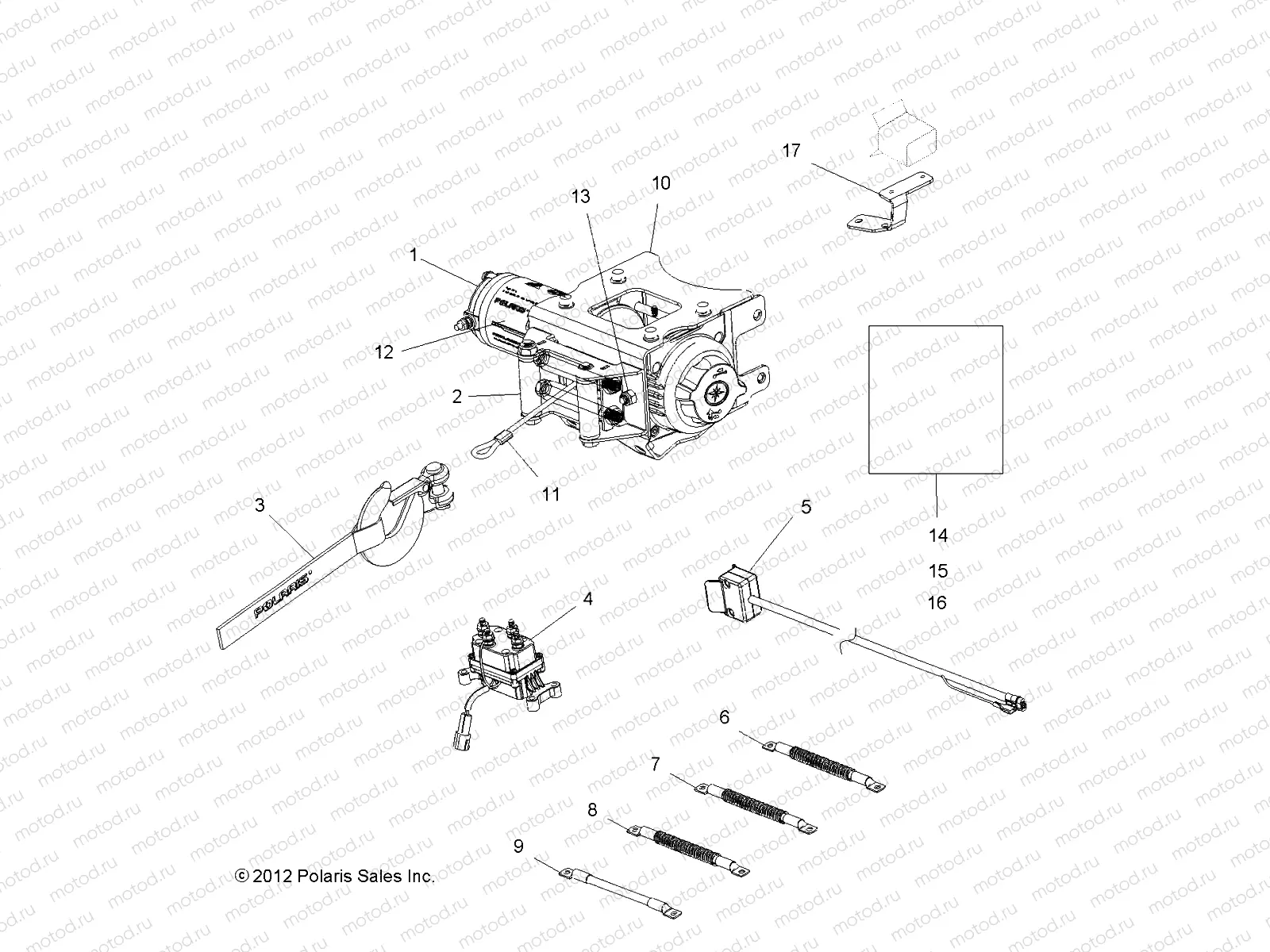 OPTIONS | OPTIONS, WINCH - A13MN50ET/EX (49ATVWINCH13SP500TR)