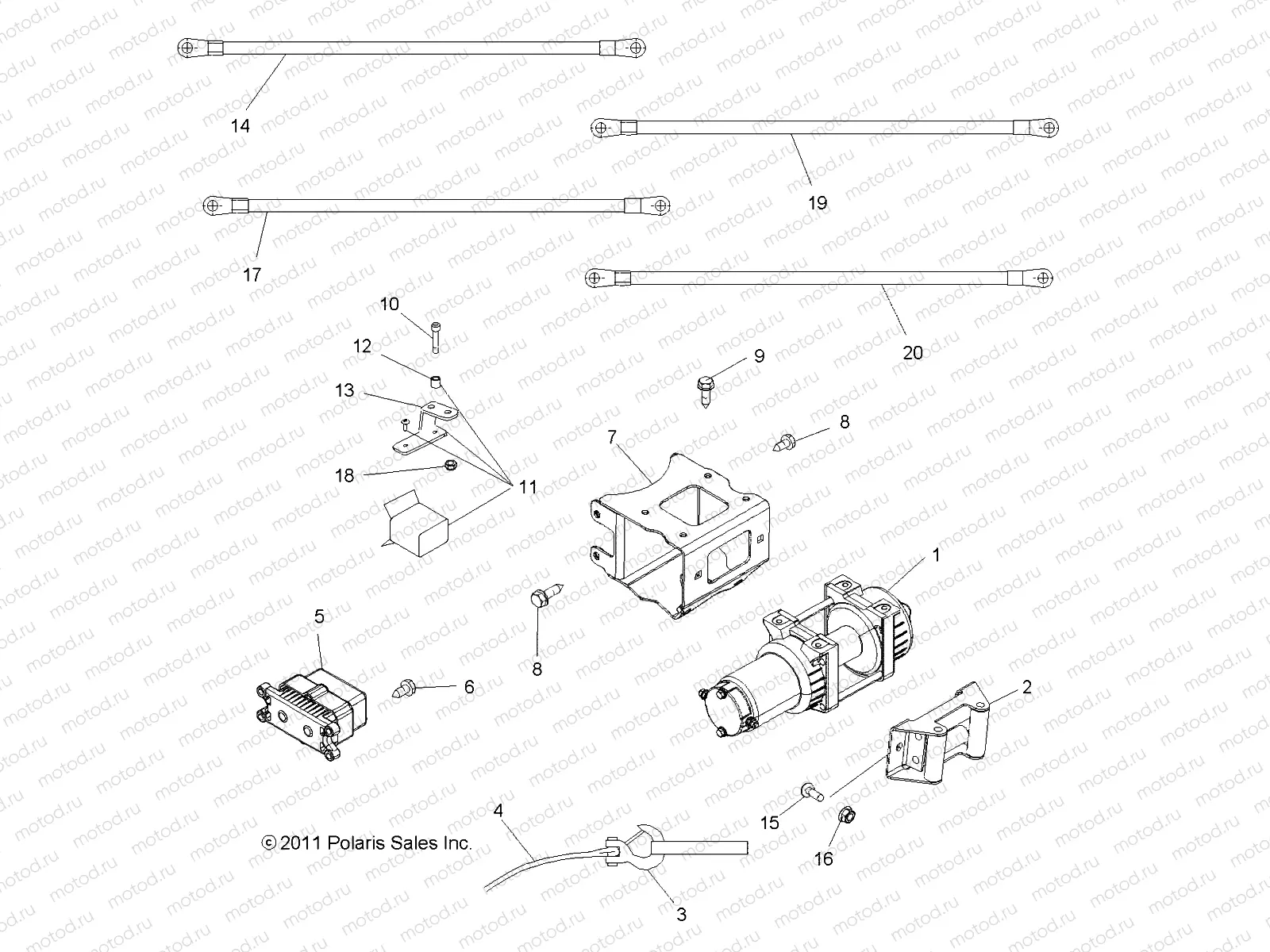 OPTIONS | OPTIONS, WINCH (Built 12/02/11 and After) - A12ZN8EFK/EFO (49ATVWINCH12SP800)