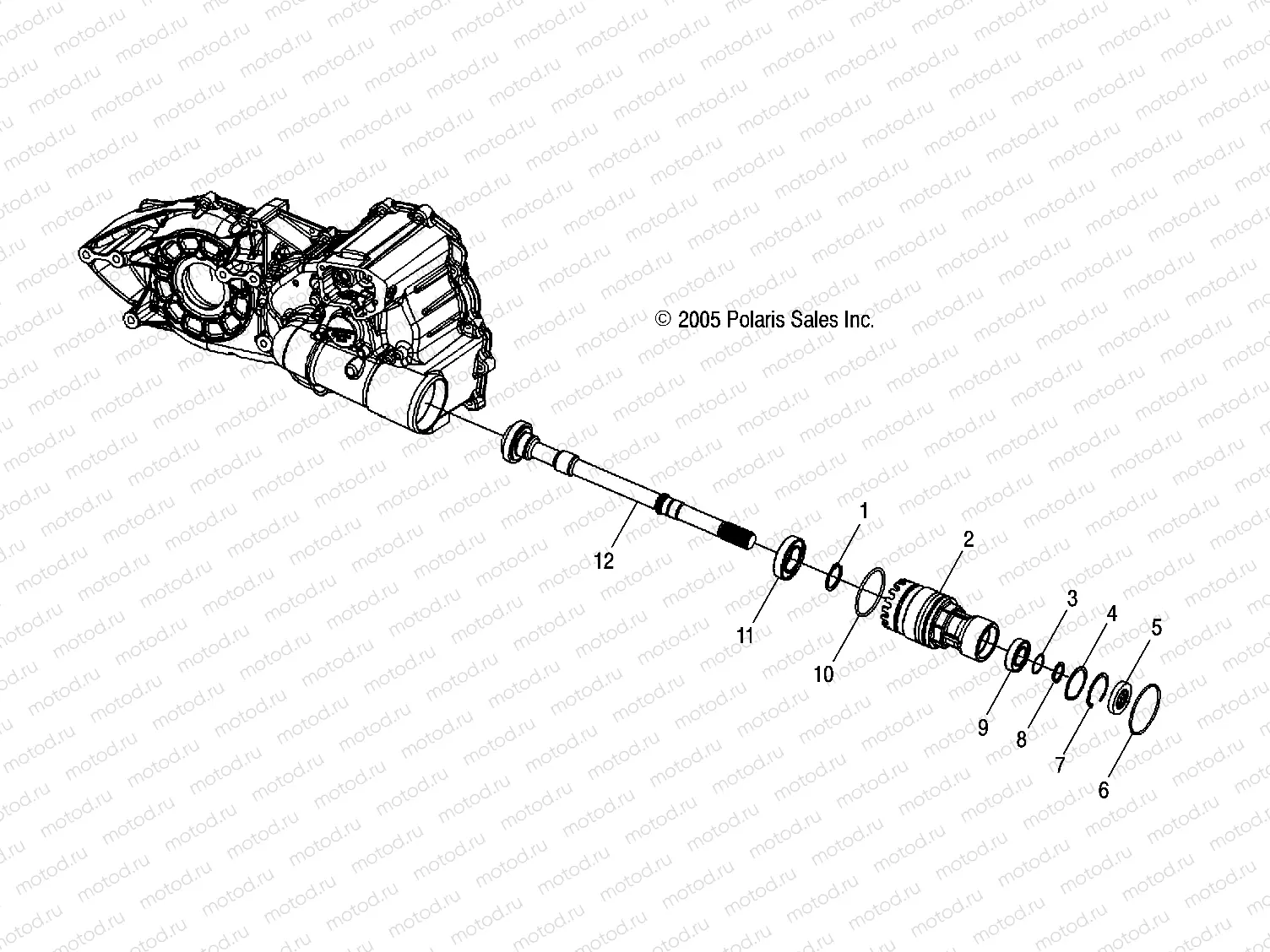 OUTPUT SHAFT | OUTPUT SHAFT, FRONT - A06MH46 ALL OPTIONS (4999200099920009D01)