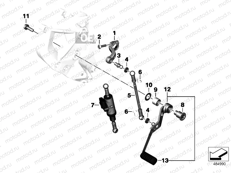 Outside shift-control components