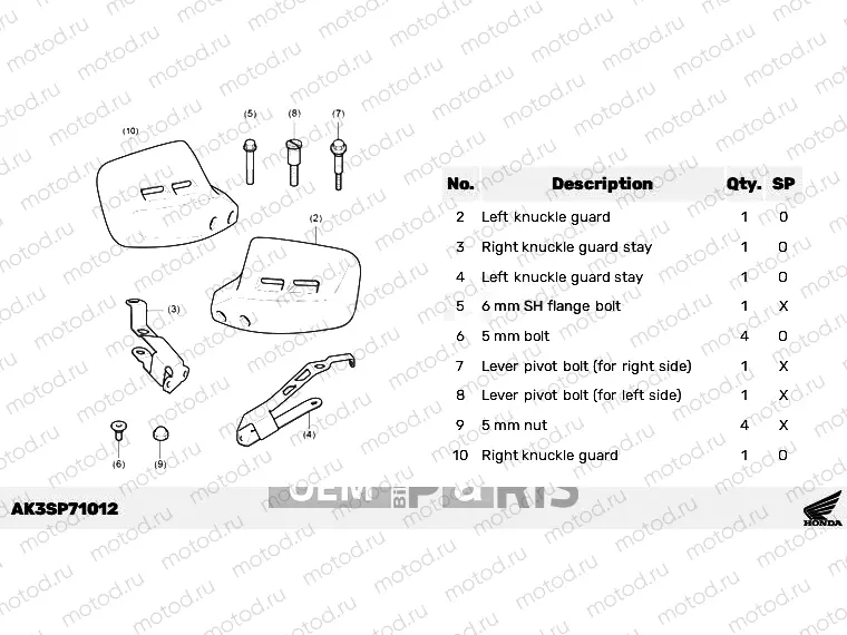 P71-23-02 KNUCKLE GUARD