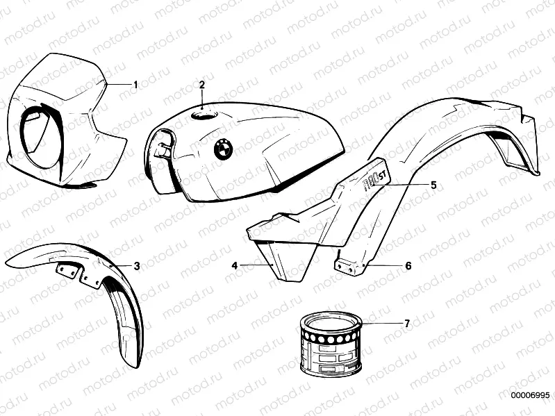 Painted parts 545 sphericsilber