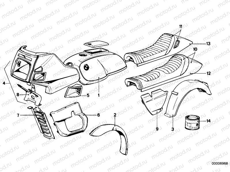 Painted parts 553 dunkelrot