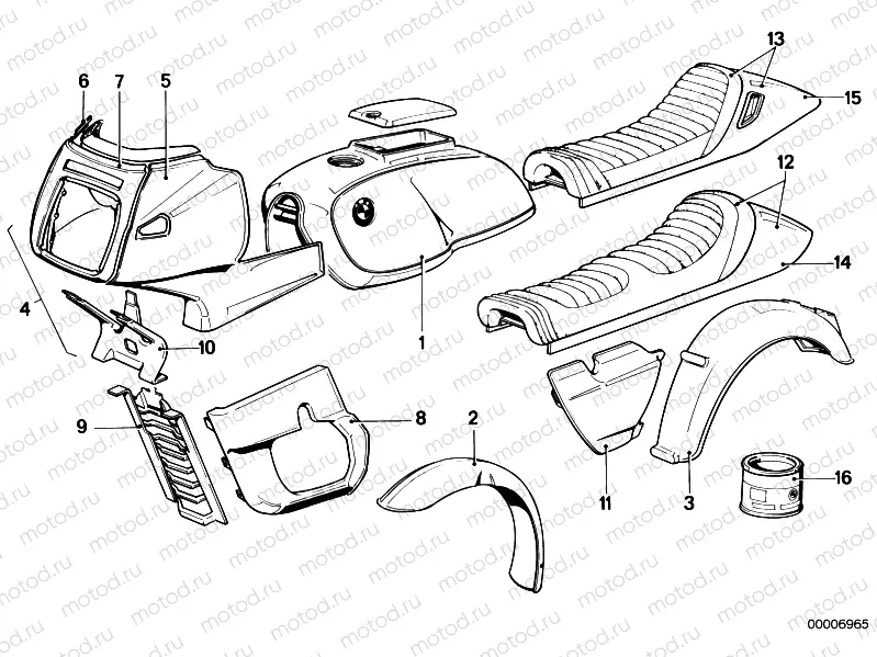 Painted parts 554 dunkelblau-hellsilber