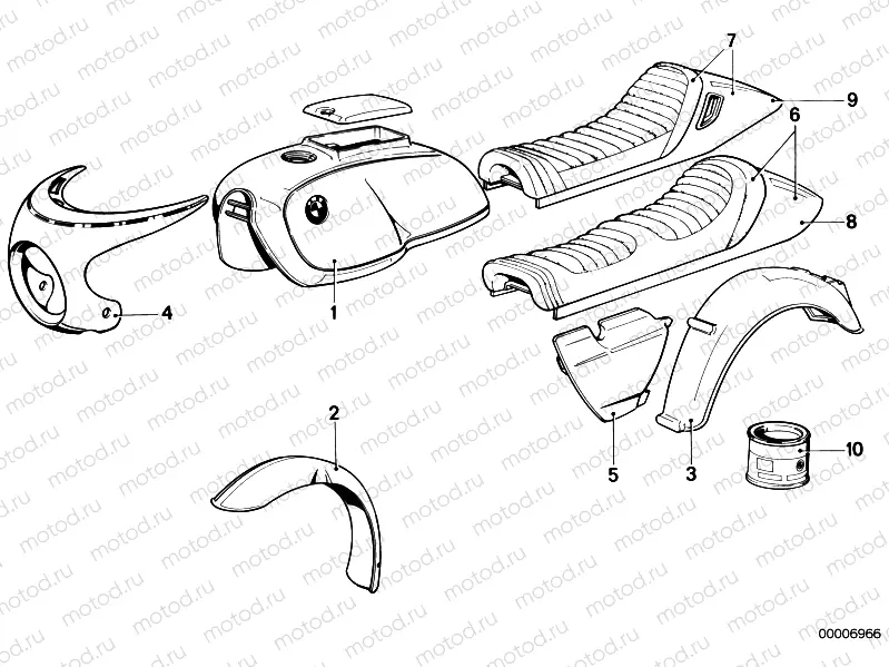 Painted parts 556 rot-hellsilber