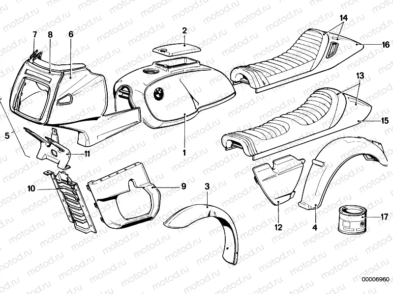 Painted parts 557 dunkelblau