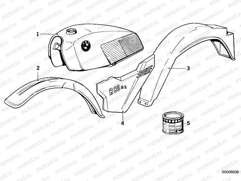 Painted parts 558 dunkelblau