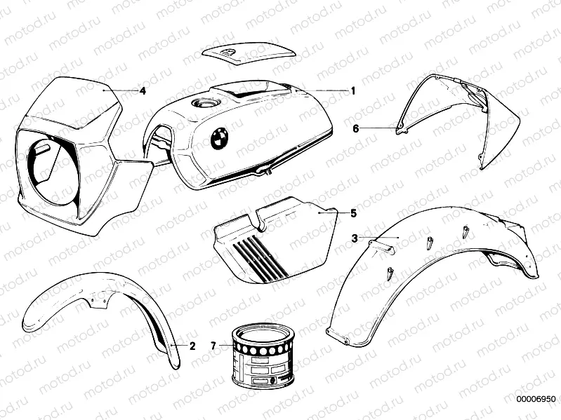 Painted parts 565 hennarot