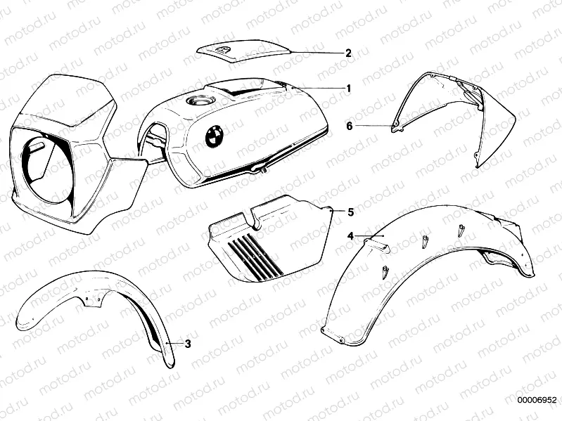 Painted parts 595 grau