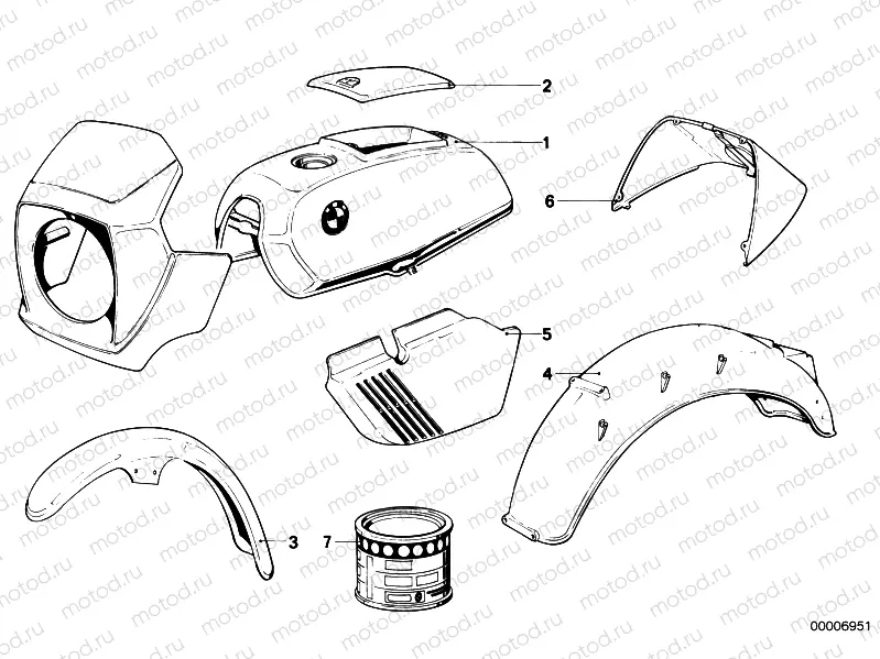 Painted parts 596 algerienblau