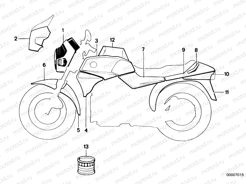 Painted parts 607 polizeiweiss