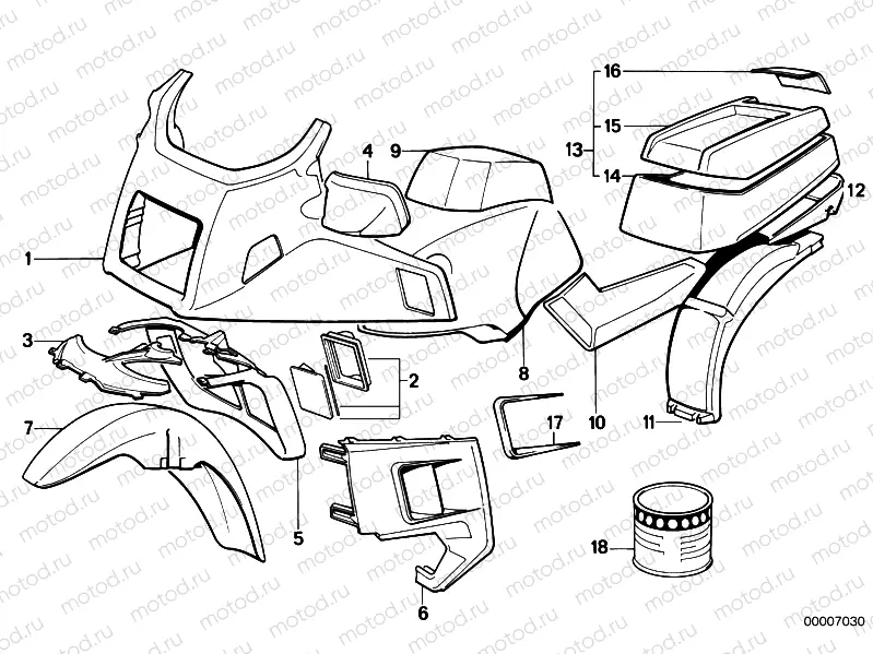 Painted parts 608 avusschwarz