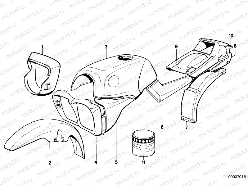 Painted parts 617 diamantgrau