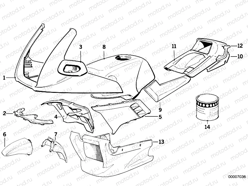Painted parts 621 perlmutt