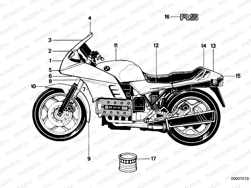 Painted parts 621 perlmutt