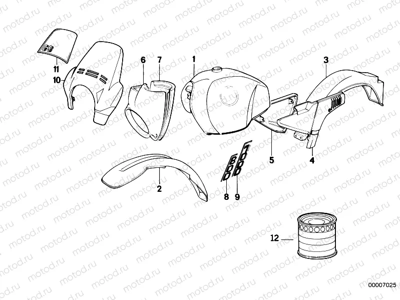 Painted parts 642 alpinweiss