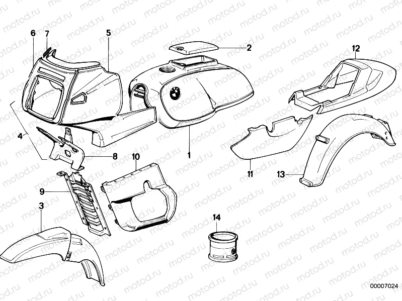 Painted parts 654 red