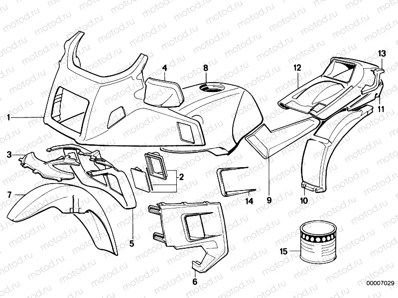 Painted parts 655 stratosgrau