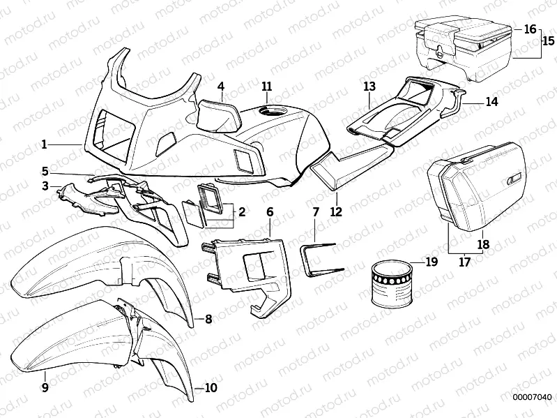 Painted parts 676 perlgrün