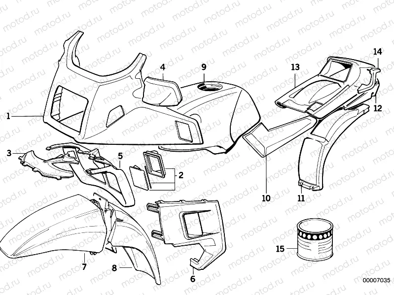 Painted parts 704 graphit