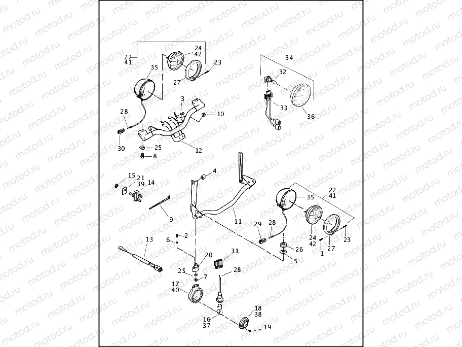 PASSING LAMPS - FLSTC & FLSTS, FRONT TURN SIGNALS - FLSTC