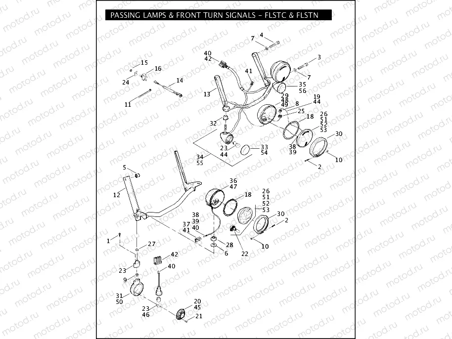 PASSING LAMPS & FRONT TURN SIGNALS - FLSTC & FLSTN (1 OF 2)