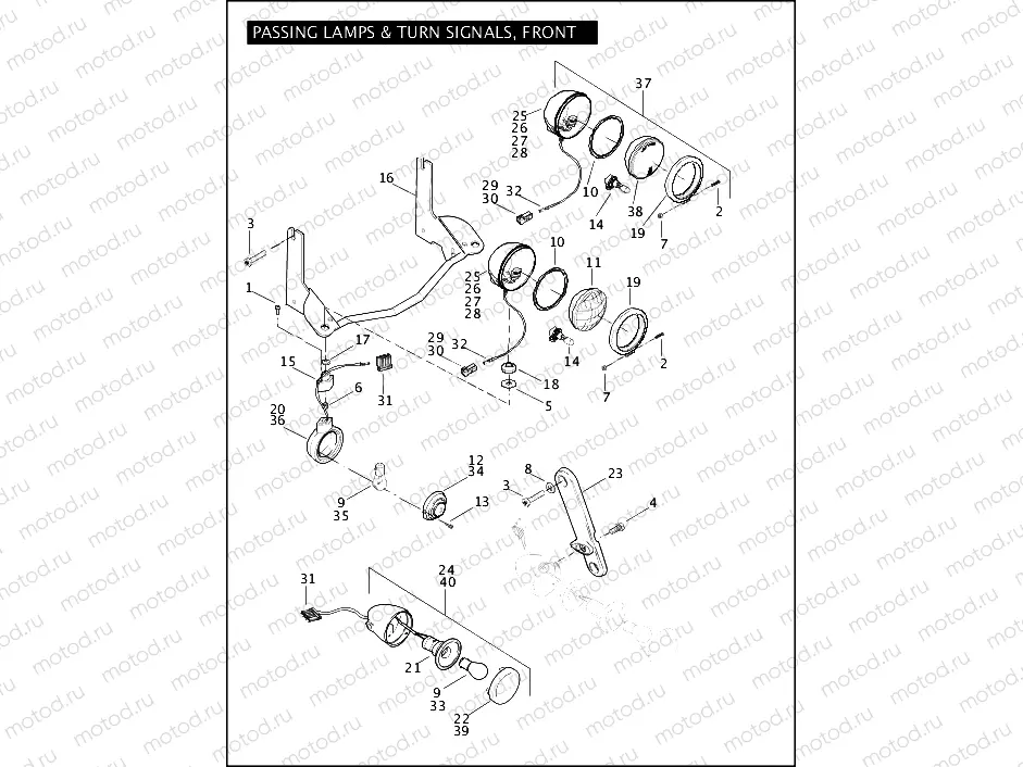 PASSING LAMPS & TURN SIGNALS, FRONT (1 OF 2)