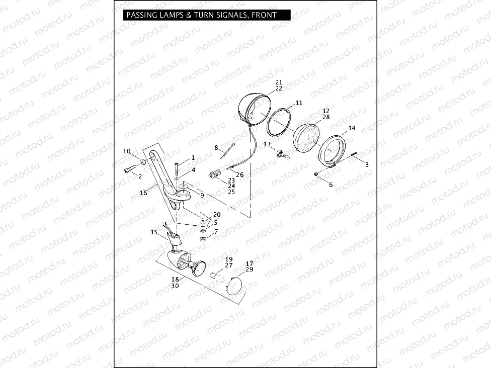 PASSING LAMPS & TURN SIGNALS, FRONT