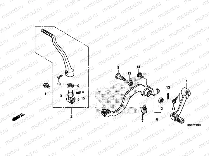 PEDAL / KICK STARTER ARM