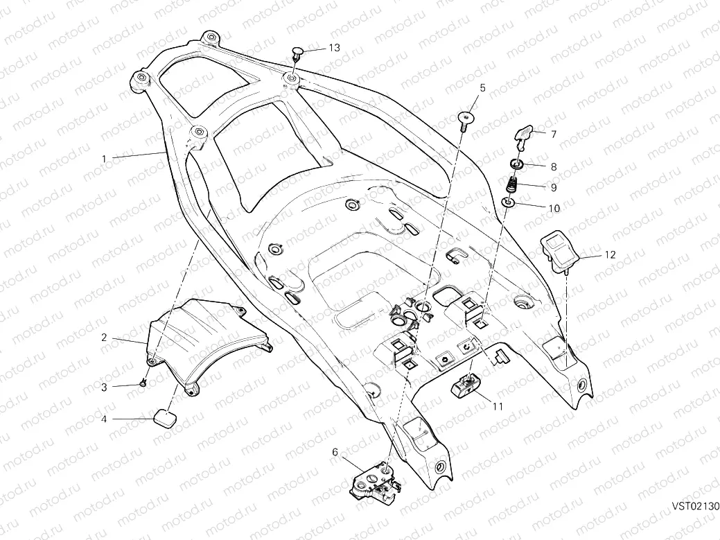 Pillion Rider Grip Rear