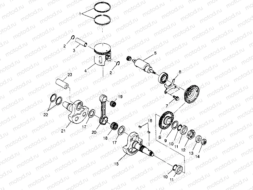 PISTON and CRANKSHAFT 2x4 400L W947540 (4926752675C009) | PISTON and CRANKSHAFT 2x4 400L W947540 (4926752675C009)