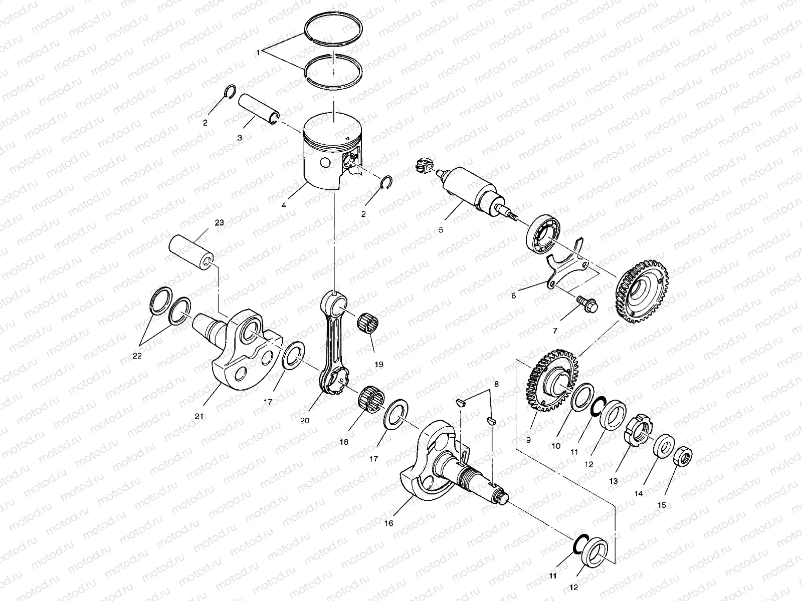 PISTON and CRANKSHAFT - A01BA38CA (4968366836C010) | PISTON and CRANKSHAFT - A01BA38CA (4968366836C010)