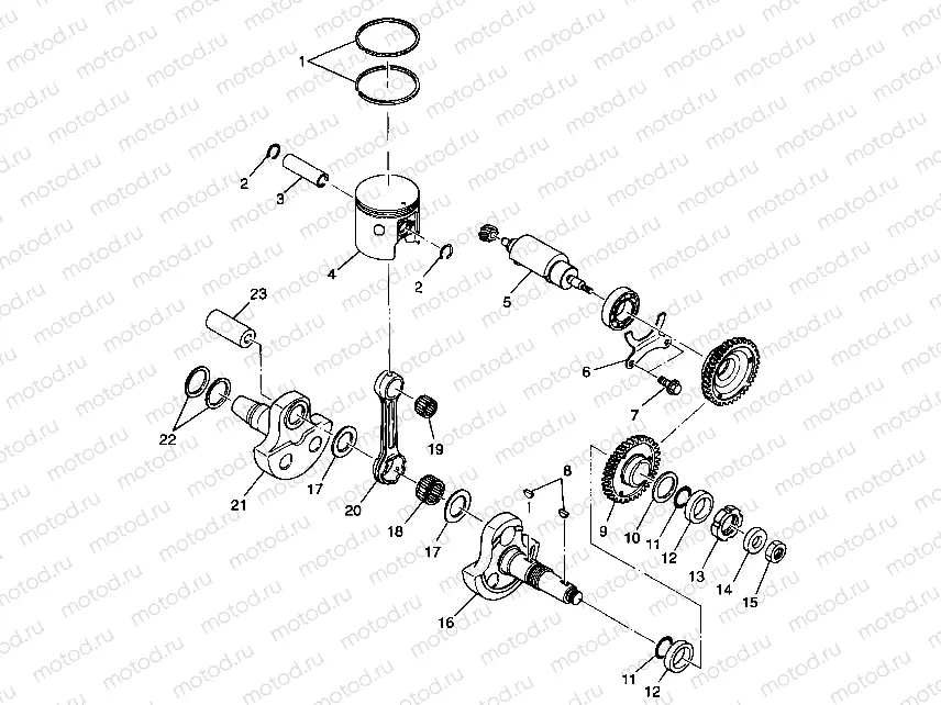 PISTON and CRANKSHAFT - A99BG38CA (4949664966d003) | PISTON and CRANKSHAFT - A99BG38CA (4949664966d003)