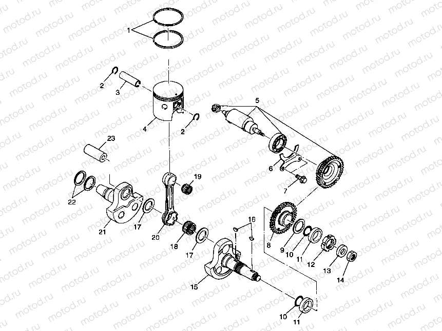 PISTON and CRANKSHAFT - A99CG38CA (4949634963C014) | PISTON and CRANKSHAFT - A99CG38CA (4949634963C014)