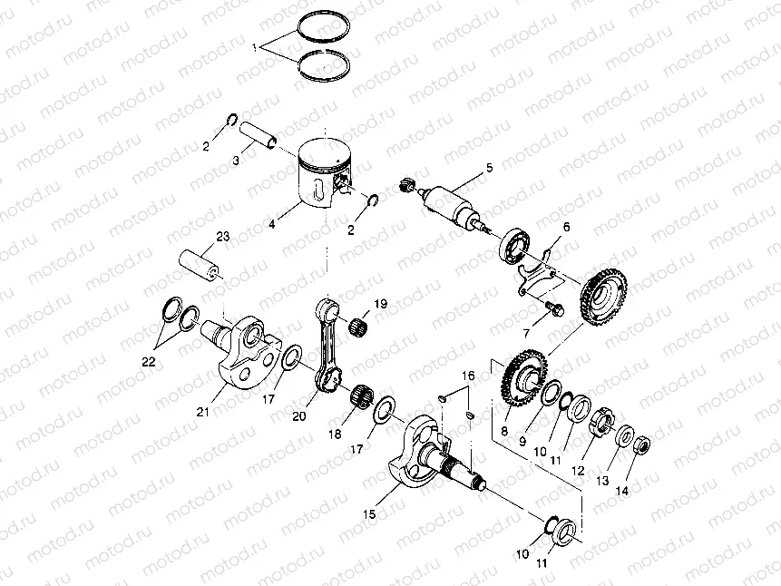 PISTON and CRANKSHAFT Sportsman 4x4 W948040 (4926842684C013) | PISTON and CRANKSHAFT Sportsman 4x4 W948040 (4926842684C013)