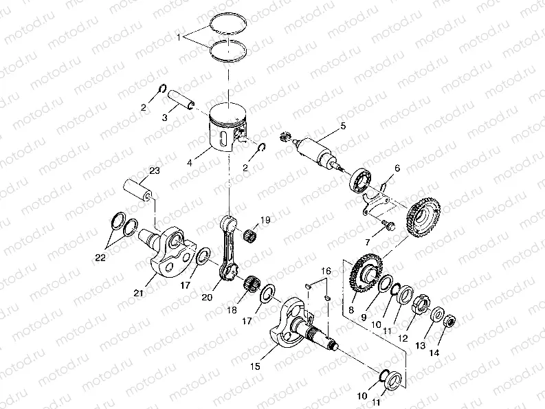 PISTON and CRANKSHAFT SWEDISH 4x4 400L S948140 (4926912691C014) | PISTON and CRANKSHAFT SWEDISH 4x4 400L S948140 (4926912691C014)