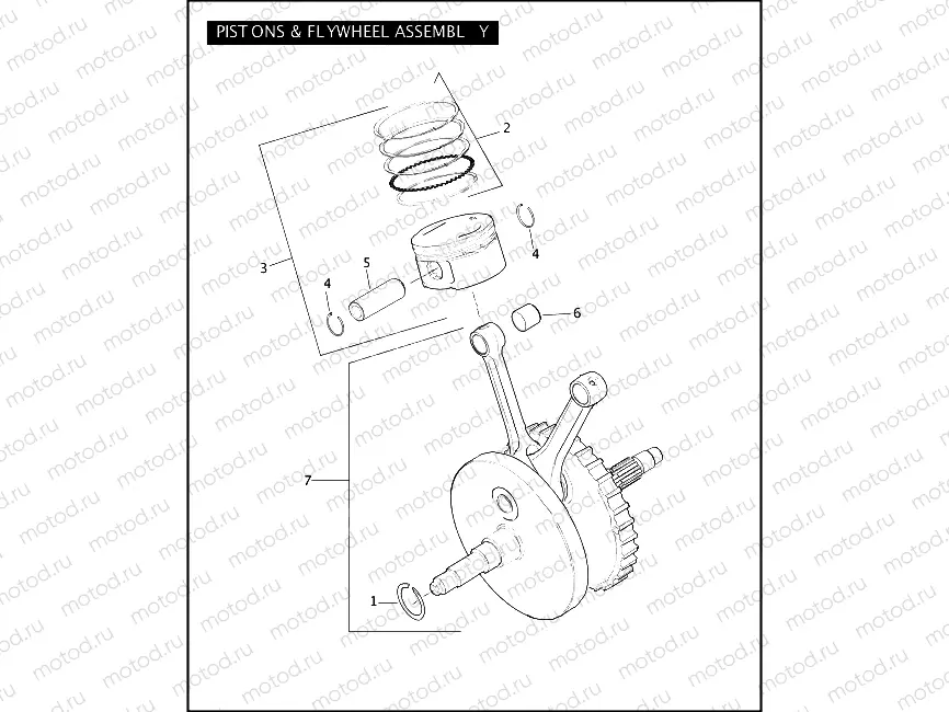 PISTON & FLYWHEEL ASSEMBLY