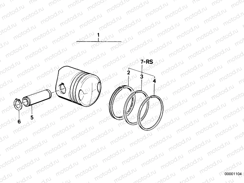 Piston, single components