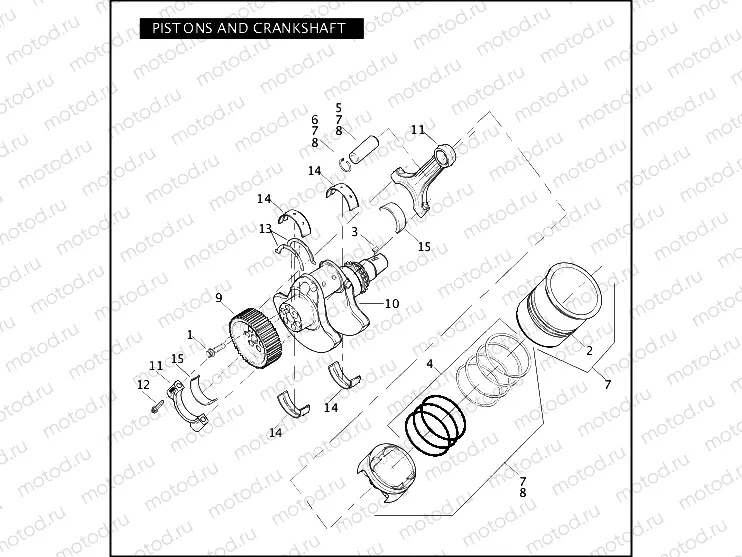 PISTONS AND CRANKSHAFT