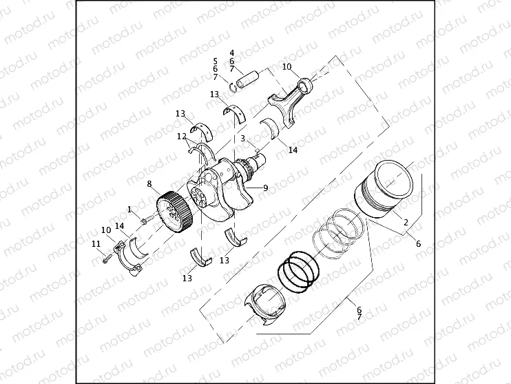 PISTONS AND CRANKSHAFTS