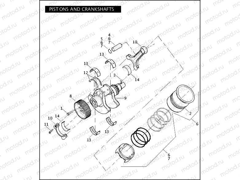 PISTONS AND CRANKSHAFTS