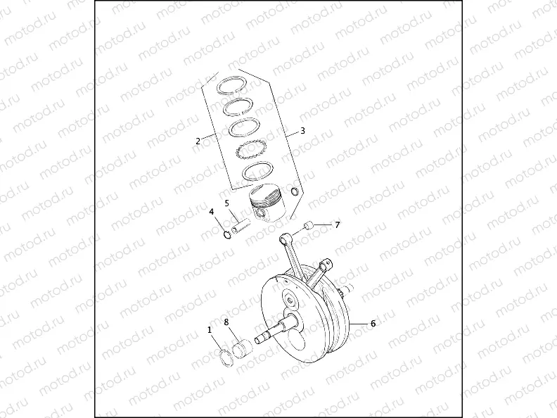 PISTONS, CONNECTING RODS & FLYWHEELS
