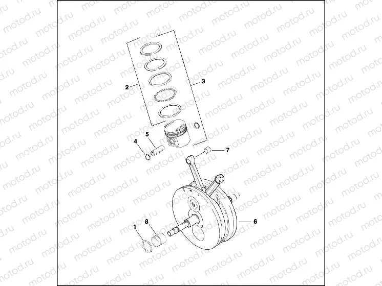 PISTONS, CONNECTING RODS & FLYWHEELS