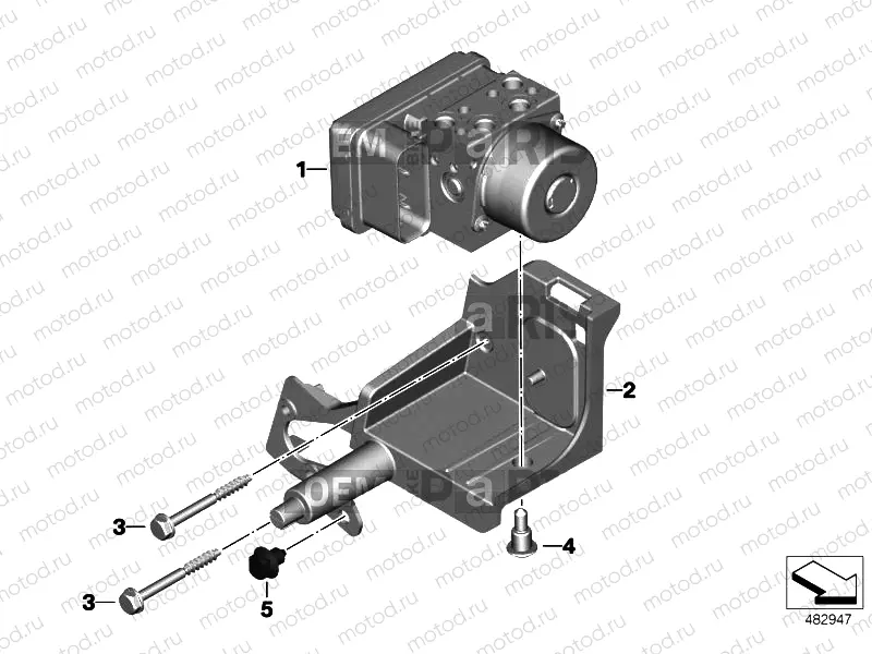 Pressure modulator ABS