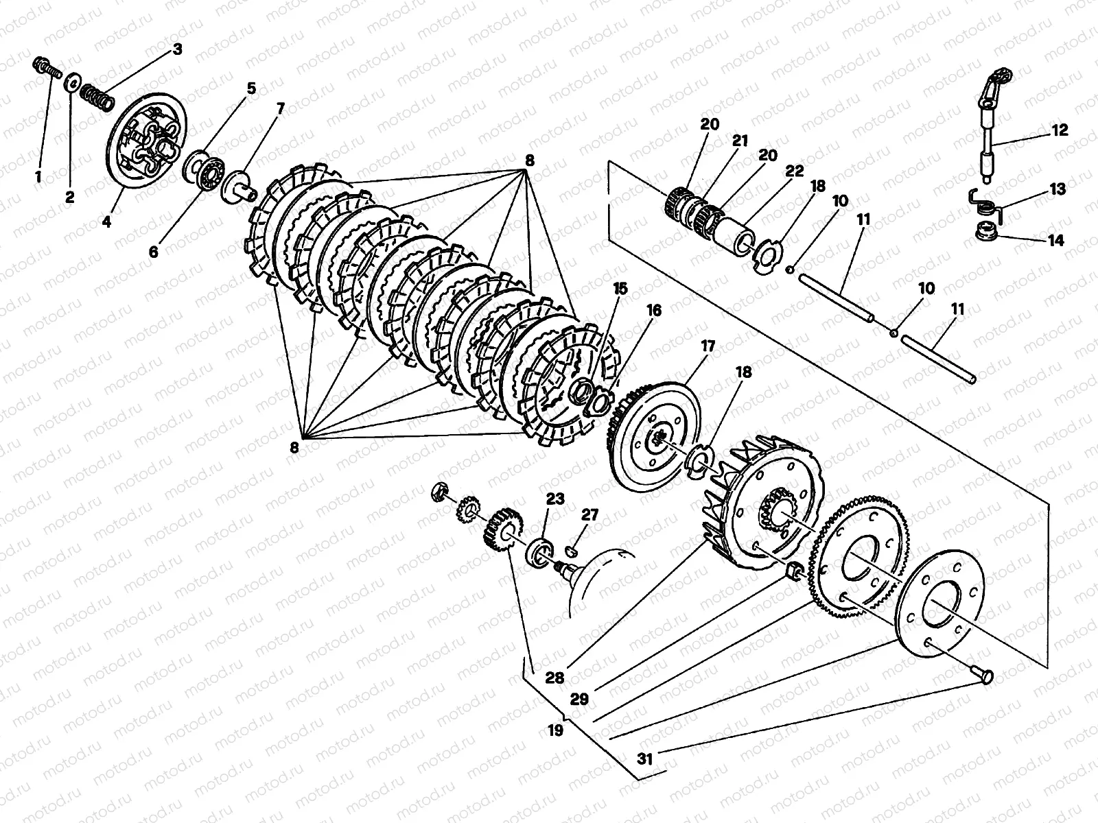 PRIMARY DRIVE - CLUTCH