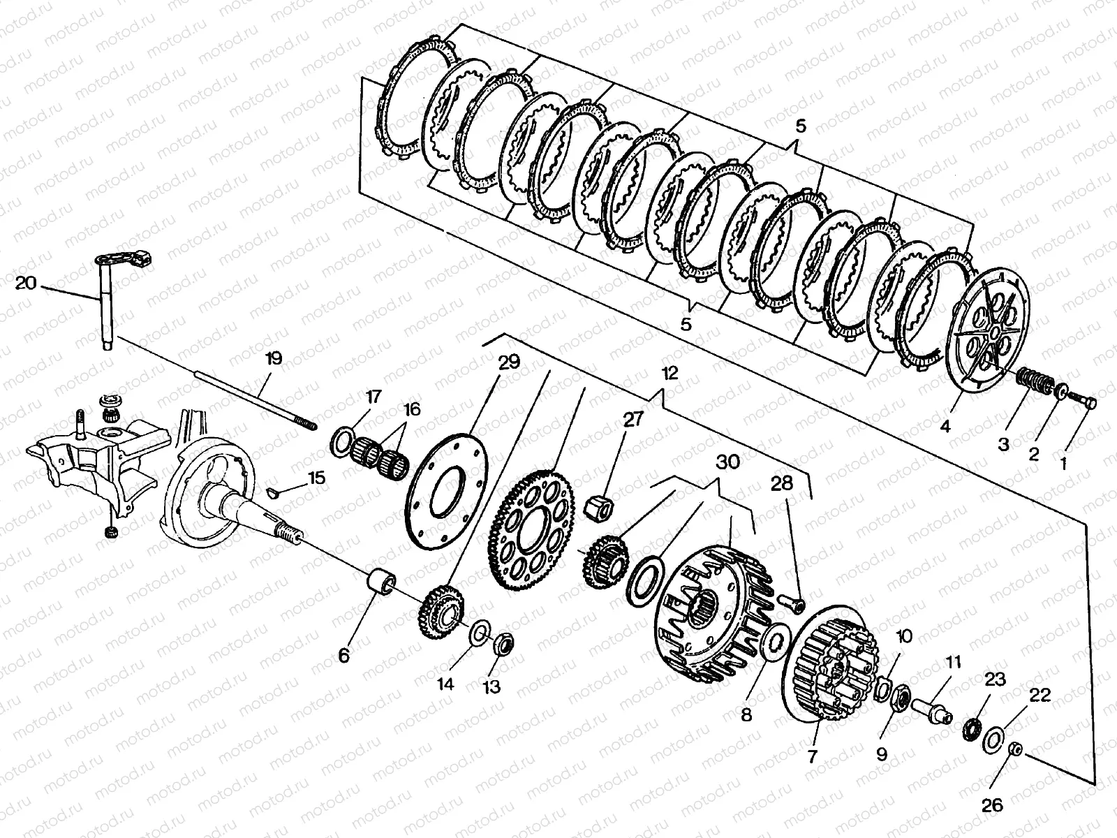 PRIMARY DRIVE - CLUTCH